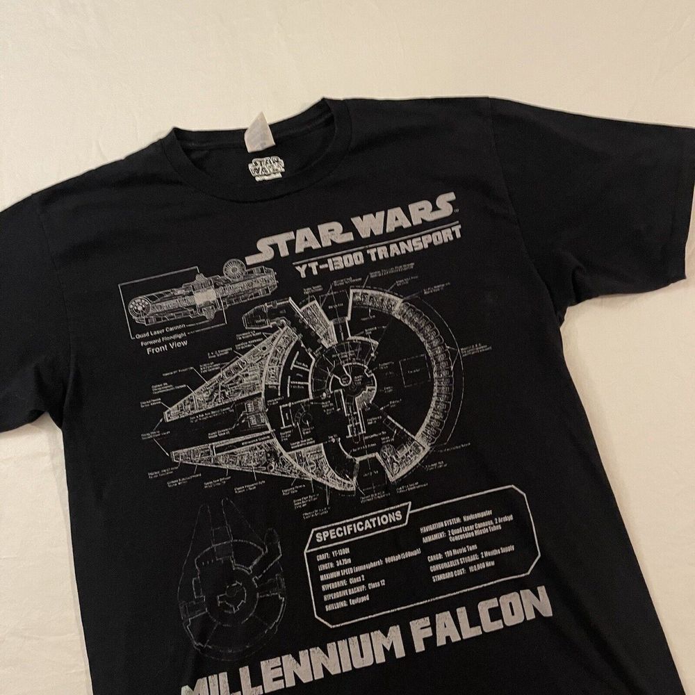 Star Wars Millennium Falcon Size‎ Large Black Men's